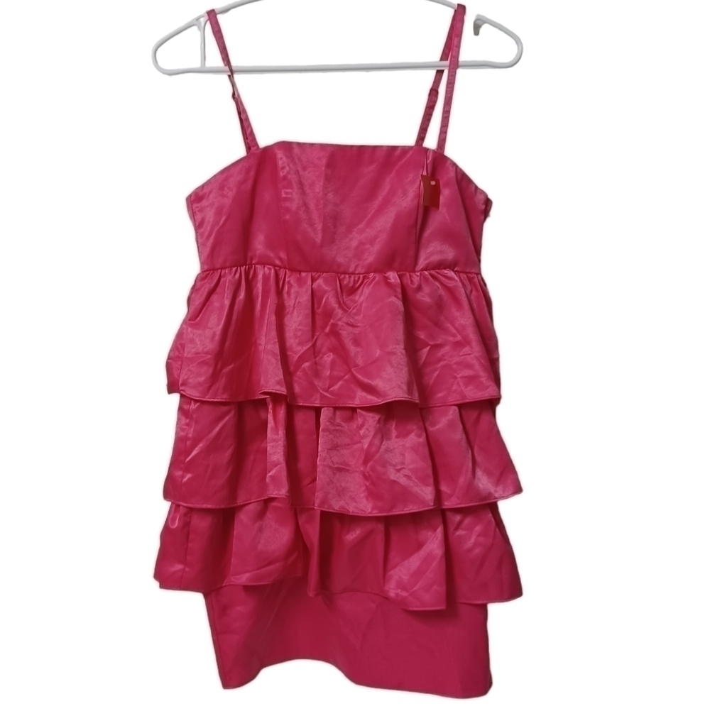 Divided Hot Pink raffle mini dress